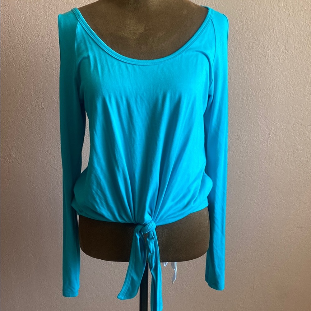 KAREN KANE. Women's Turquoise Long Sleeve Top